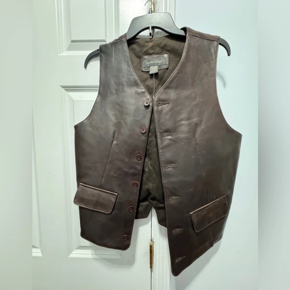 banana republic size small brown vest